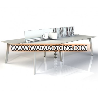 4 person office desk bench workstation bench steel leg office table