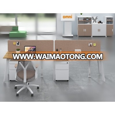 face to face 2 person metal office bench desk table