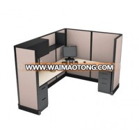 1 seat traditional wood office workstation cubicle partition