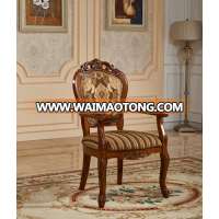 french living room luxury curved back vintage solid wood dining chair